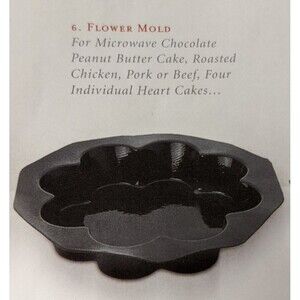Demarle Flexipan Silicone Black Flower Mold 10 1/4" Diameter Made in France
